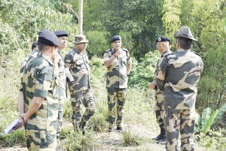 Bsf Adg Visits Border Areas of Tripura