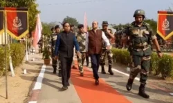 Tripura Dgp, CS, Bsf Visits Bordering Areas