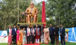 Statue of Hemchandra Baruah unveiled at Dibrugarh University