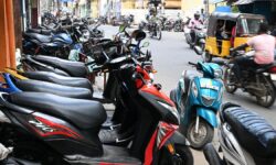 Haphazard parking by dealers on Pattabiraman Street affects movement of vehicles