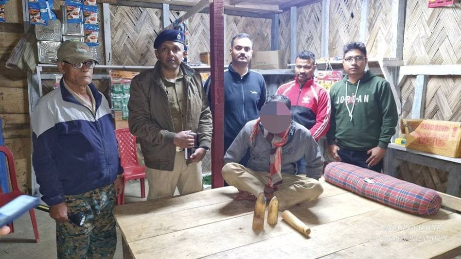 Assam Police Seize Elephant Tusks In Sivasagar, One Arrested