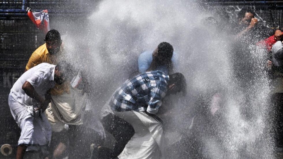 Youth congress march in Kerala capital turns violent