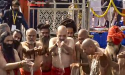 Maha Kumbh: Amit Shah takes dip in Sangam