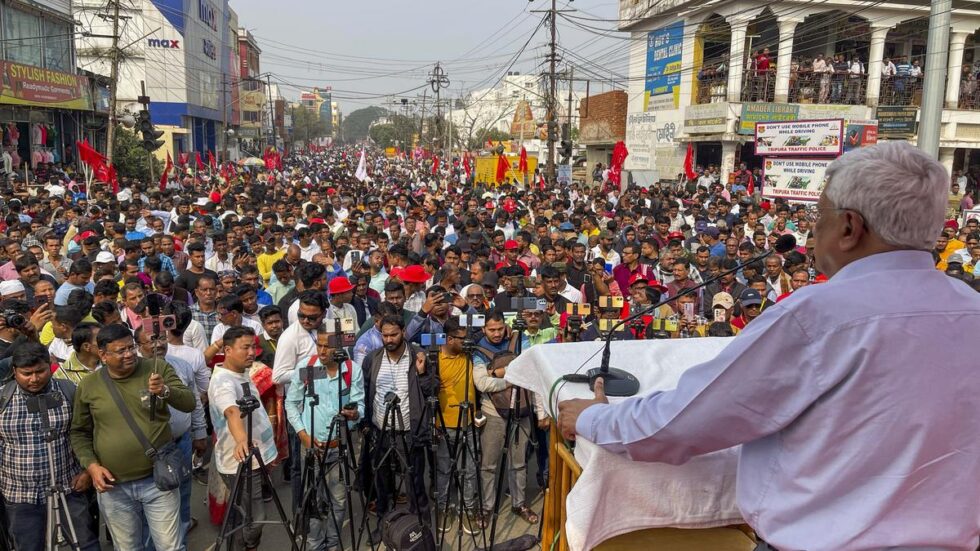 CPI(M) holds massive rally in Agartala to mark its 24th State conference