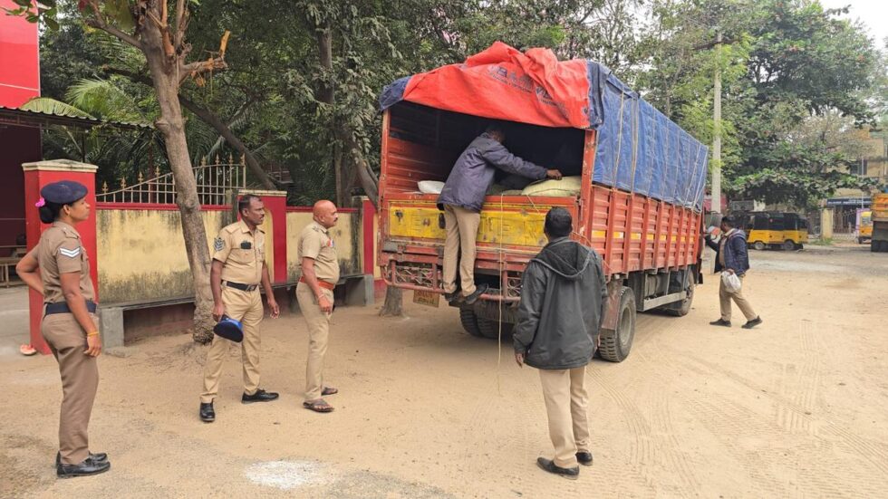 Two tonnes of PDS rice seized near Vaniyambadi