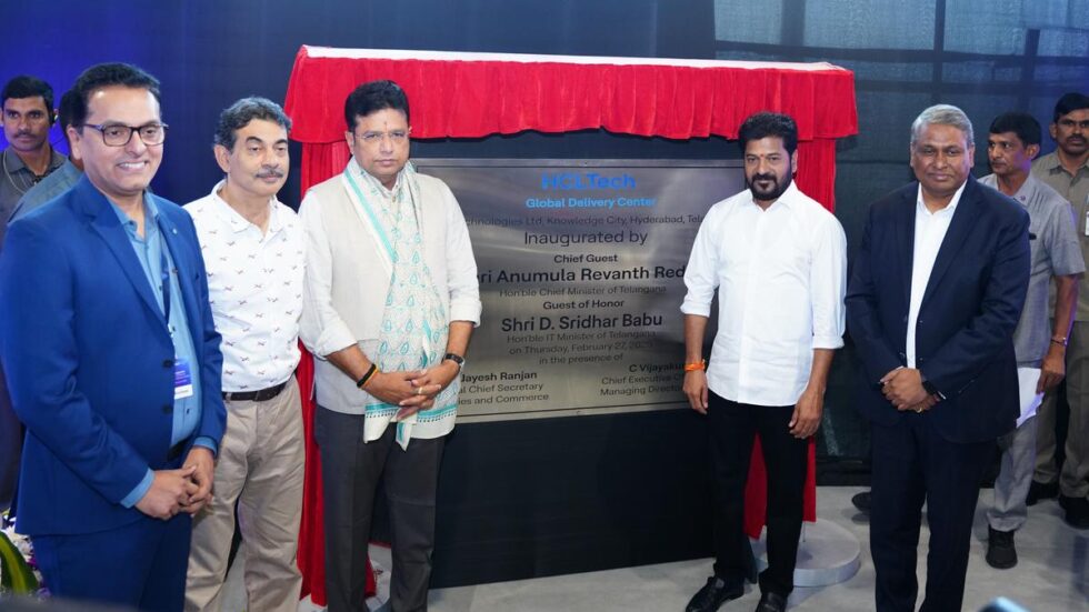 HCLTech’s 3.2 lakh sq ft global delivery centre in Hyderabad opened by Telangana CM