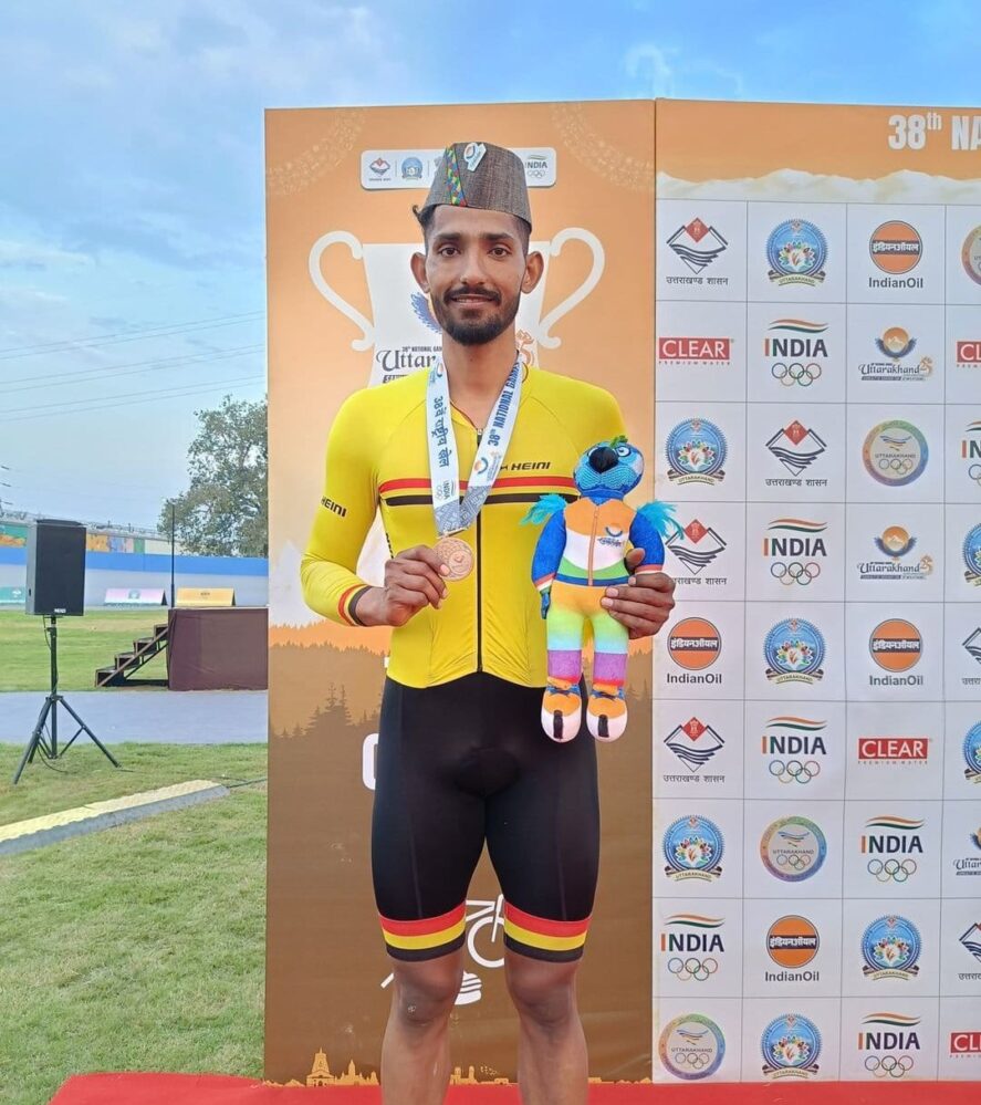 Assam’s Devendra Bishnoi Wins Silver In Cycling At 38th National Games 2025