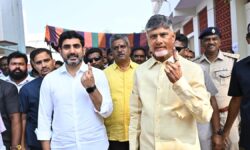 Andhra CM Chandrababu Naidu, Nara Lokesh cast votes in MLC elections