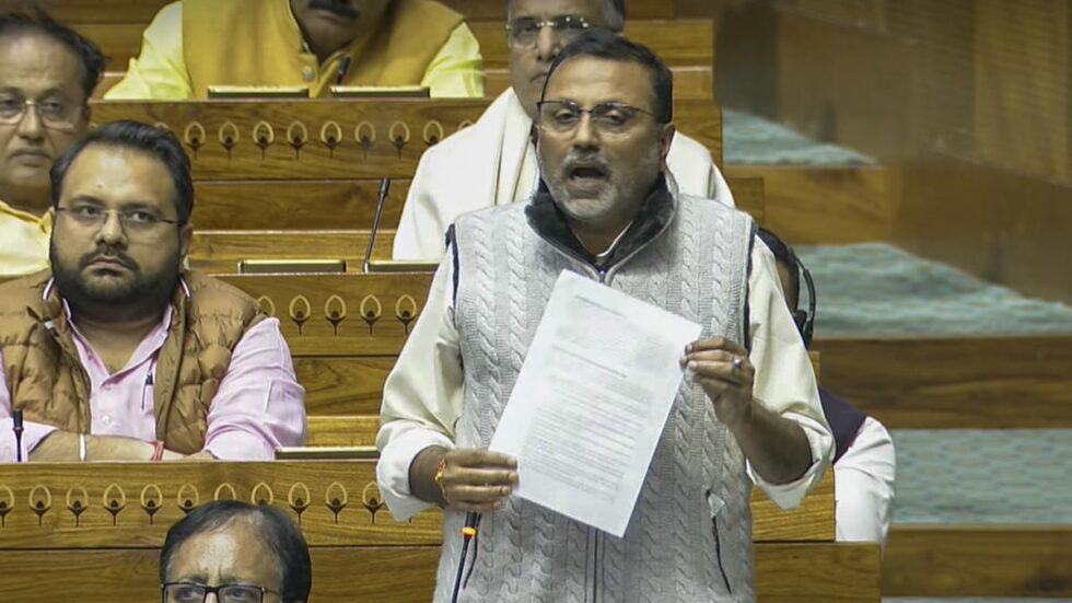 BJP MP Nishikant Dubey writes to Lok Sabha Speaker Om Birla; moves privilege proceedings against Leader of Opposition in Lok Sabha Rahul Gandhi