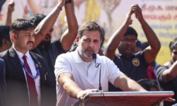 Attempt to push RSS agenda: Rahul slams government at protest against draft UGC regulations