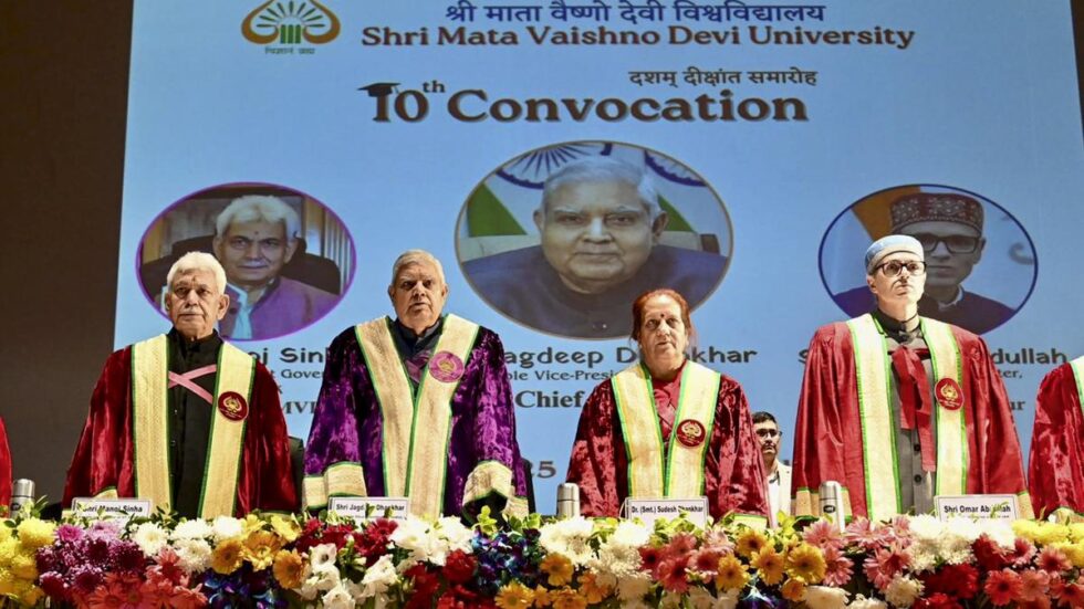 Vice President Dhankhar attends SMVDU convocation in J&K, says national interest supreme