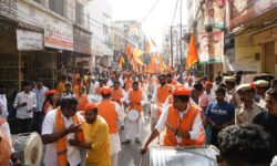 Chhatrapati Shivaji Jayanti: Traffic congestion at Hyderabad’s Puranapul due to processions