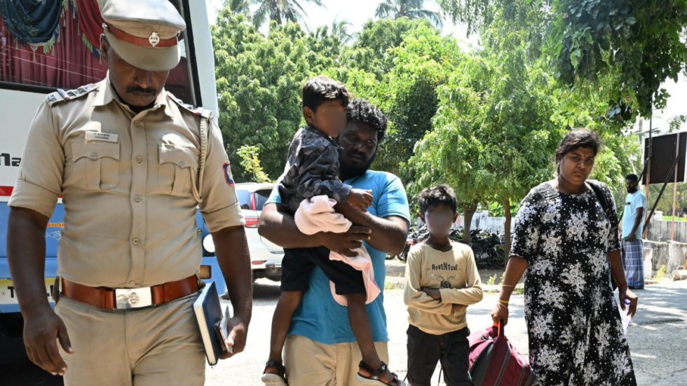 Four of a Sri Lankan Tamil family arrive in Rameswaram