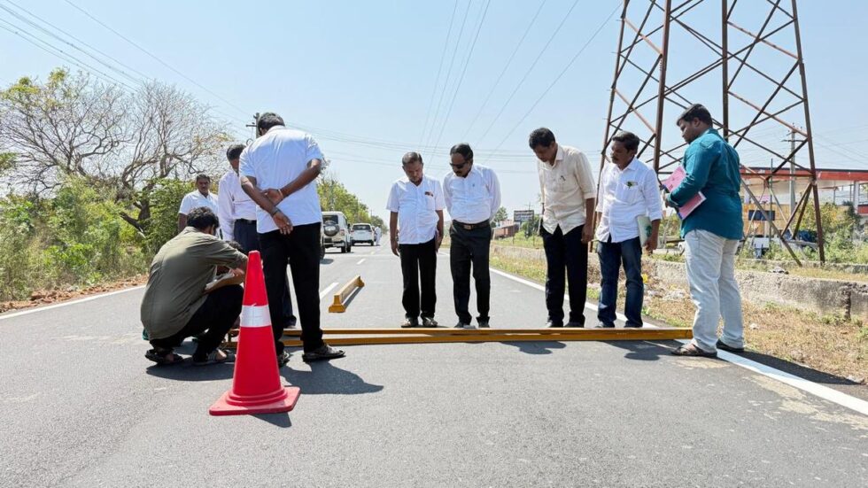 Highways department renews road to IT Park at Navalpattu